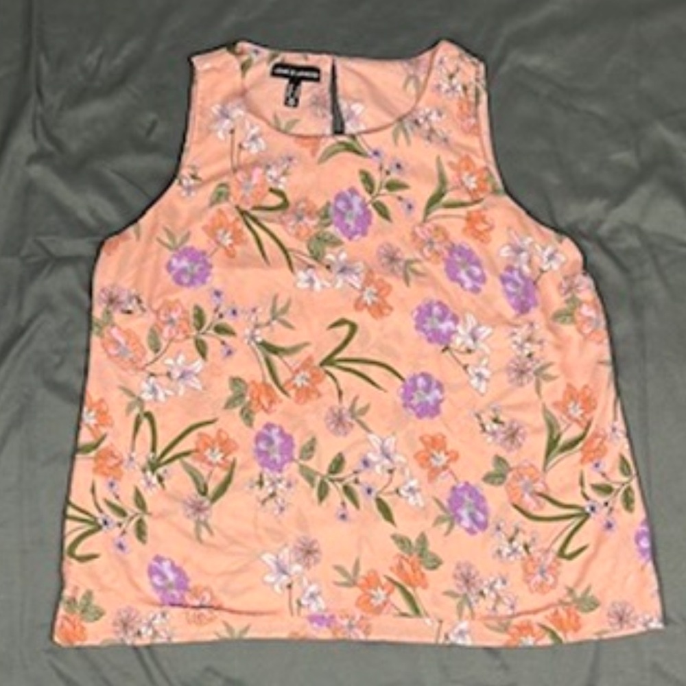 Love & Legend Floral Sleeveless Top - Peach and Purple Size 18